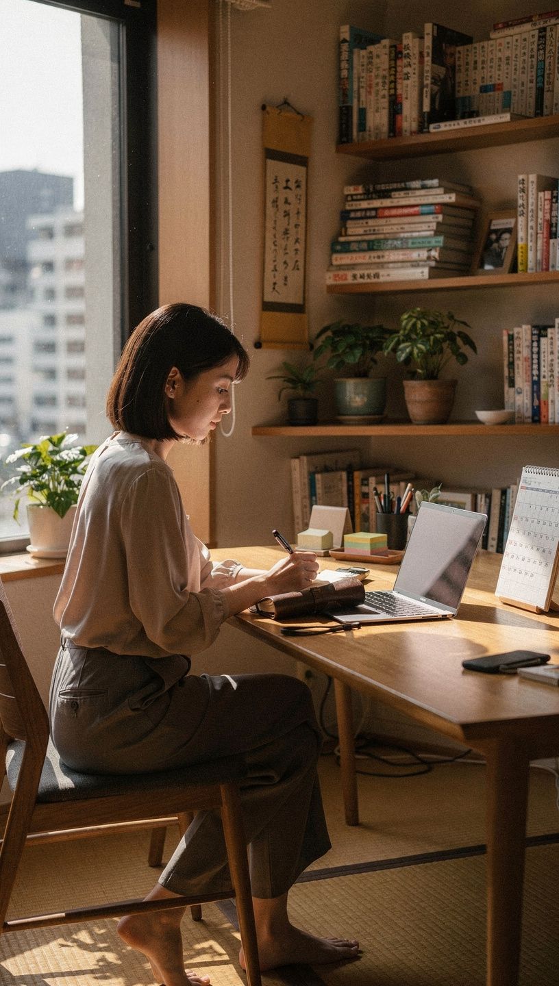 シンプルなデザインの食器棚に整然と並んだ食器